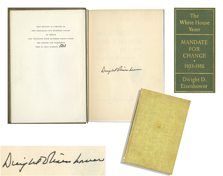 Dwight D. Eisenhower Signed Limited Edition of His Memoir, ''The White House Years'' -- Uninscribed, #823 of the Limited Edition